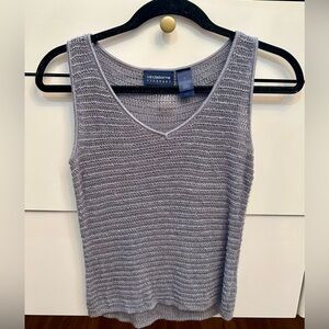 Liz Claiborne Gray Knit Tank Top